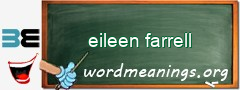 WordMeaning blackboard for eileen farrell